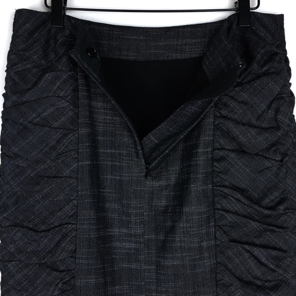 CARTONNIER Pencil Skirt Anthropologie Alluring Sway Ruched Minimalist Size 8 - Picture 5 of 10